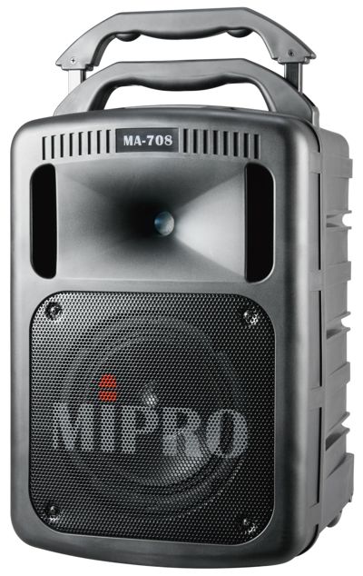 MIPRO MA-708 krachtige draagbare luidspreker met uittrekbaar handvat en wielen