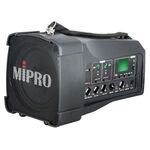 MIPRO MA-100D - Draagbare 50W luidspreker op batterijen  met 2 draadloze microfoons en USB MP3 speler/recorder
